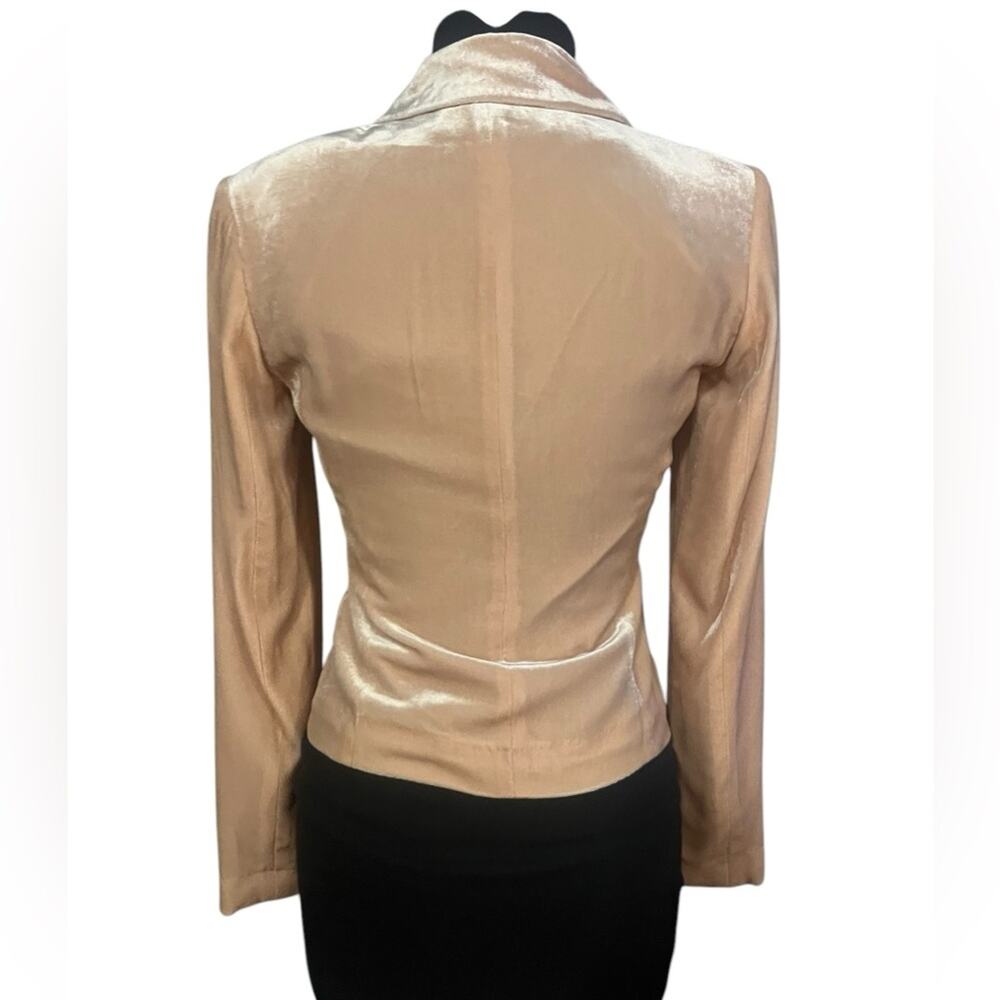 Y2K VS Velvet Feminine Glam Coquette Office Blazer Size 0 Soft Girl Romantic - Picture 5 of 7